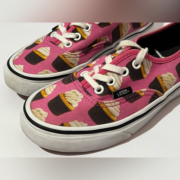 Vans Late Night Cupcake Low Top Pink Canvas Skate Shoes Sneakers M Sz 4.5 L Sz 6 - Picture 8 of 10